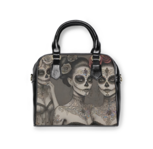 borsa da donna ispirata alle sugar skull messicane