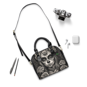 borsa da donna ispirata alle sugar skull messicane